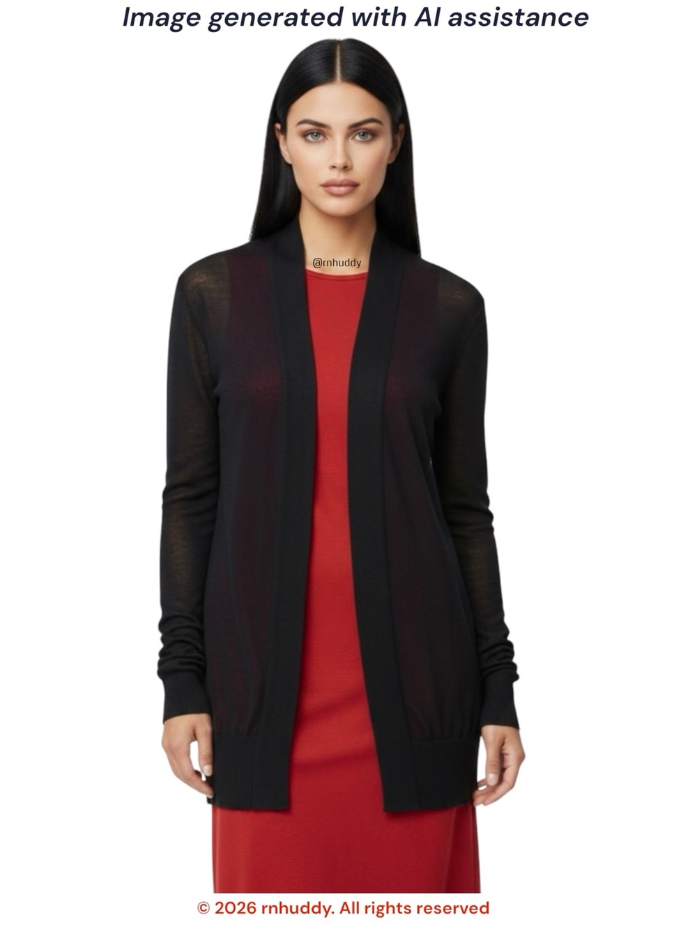 Ann Taylor XL black sheer open cardigan